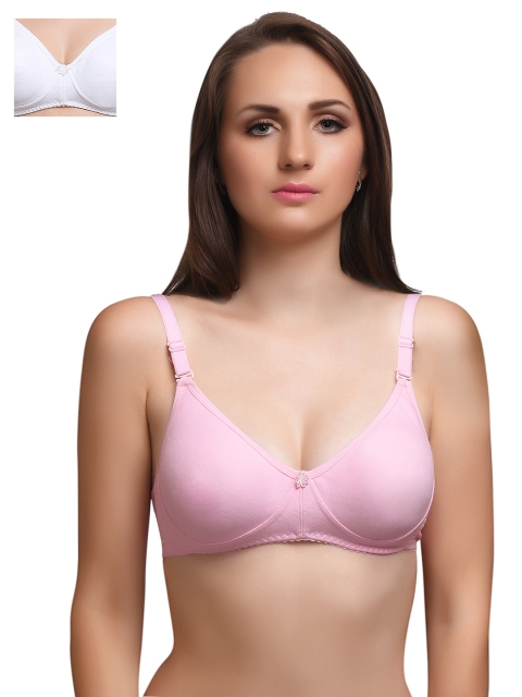 

Lady Lyka Pack of 2 Full-Coverage Bras, White