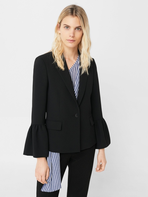 

MANGO Black Single-Breasted Blazer