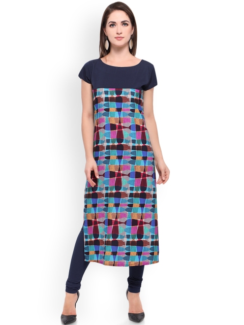 

Vaamsi Women Multicoloured Printed Straight Kurta, Multi