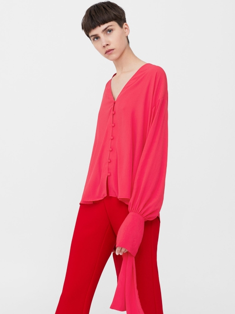 

MANGO Women Red Solid Top