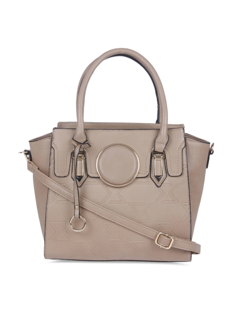 

FUR JADEN Taupe Textured Handheld Bag