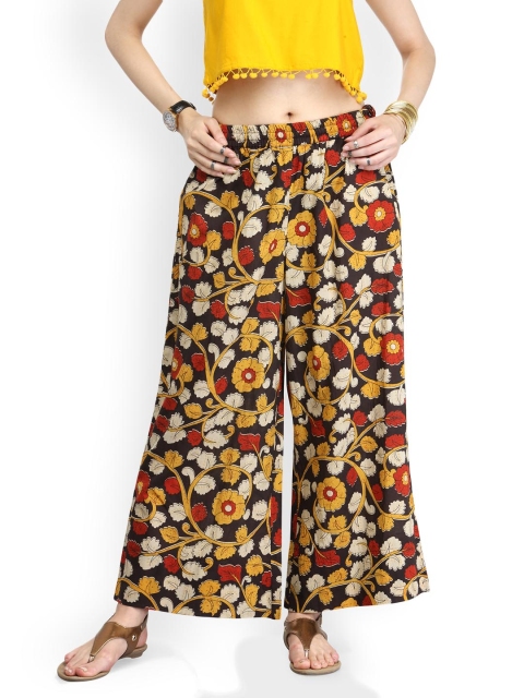 

Varanga Women Multicoloured Wide Leg Floral Print Palazzos, Multi