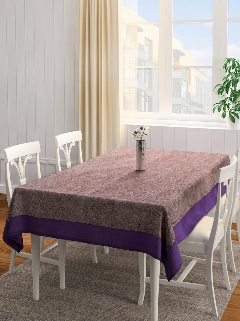 

S9home by Seasons Purple Rectangular Printed 90" x 60" Polyester Table Cover