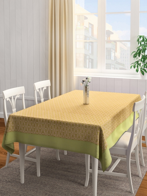 

S9home by Seasons Beige & Green Rectangular Printed 90" x 60" Polyester Table Cover