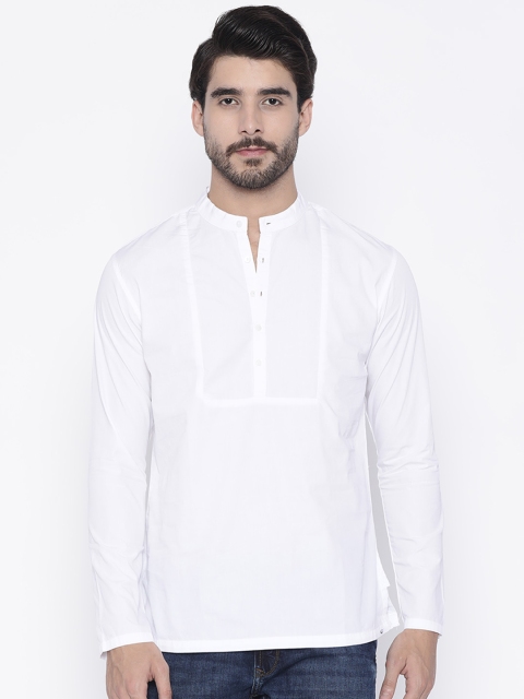 

Peter England Casuals Men White Solid Straight Kurta