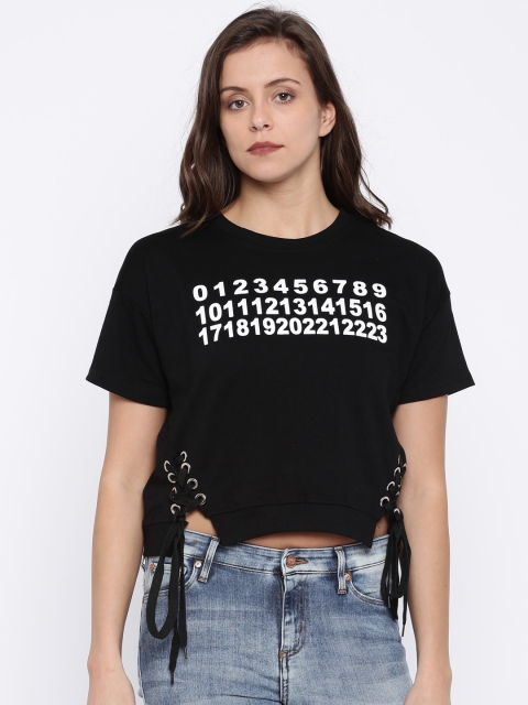 

Ginger by Lifestyle Women Black Printed Top