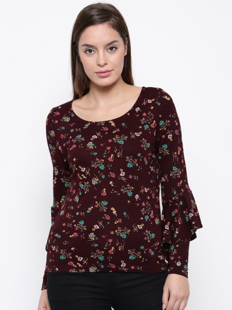 

CODE by Lifestyle Women Burgundy Printed Top