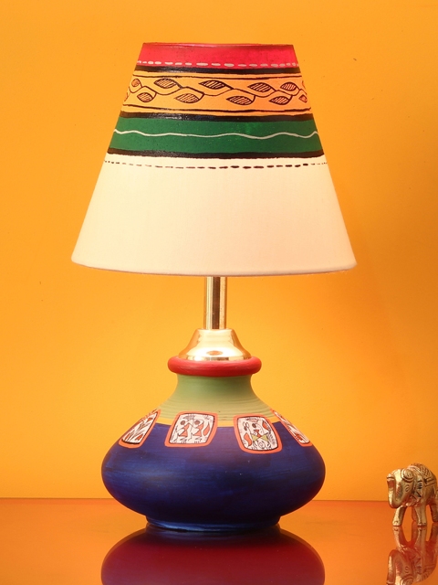 

ExclusiveLane Blue & Green Hand-Painted Table Lamp
