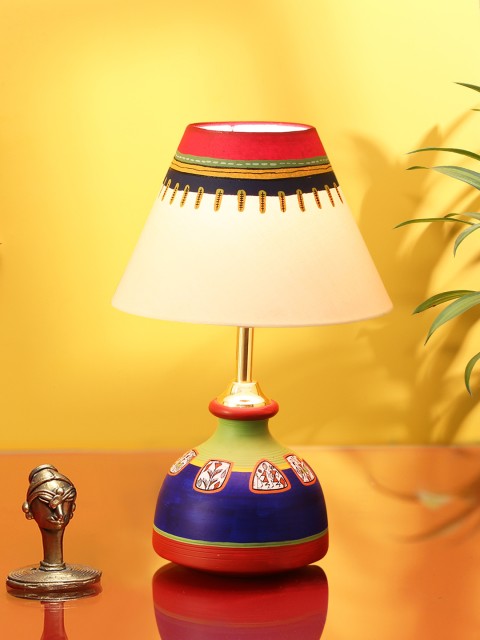 

ExclusiveLane Blue & Green Hand-Painted Table Lamp