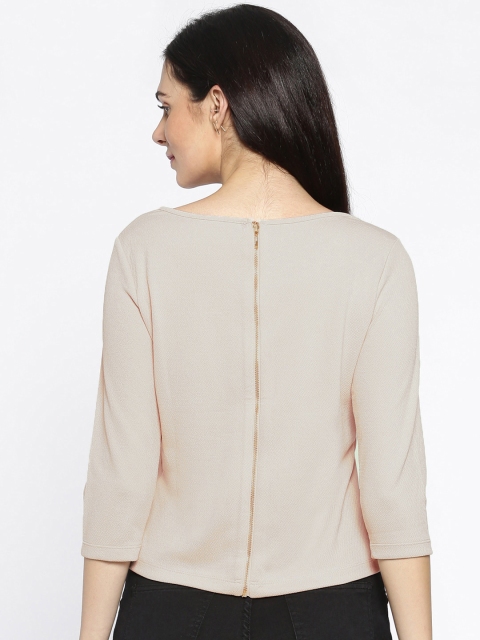 

Ginger by Lifestyle Women Beige Solid Top