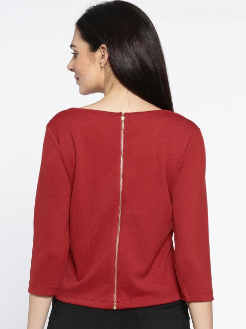 

Ginger by Lifestyle Women Rust Solid Boxy Top