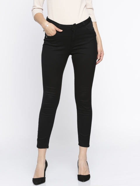 

Ginger by Lifestyle Women Black Slim Fit Mid-Rise Clean Look Stretchable Jeans