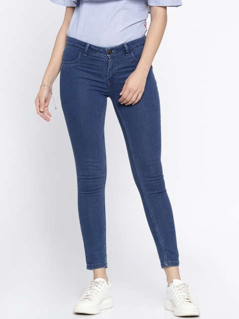 

Ginger by Lifestyle Women Blue Solid Slim Fit Denim Jeggings