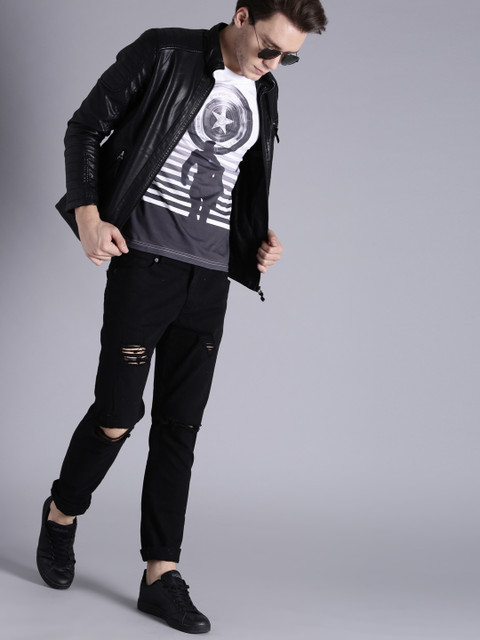 

Kook N Keech Marvel Men White Printed Round Neck T-shirt