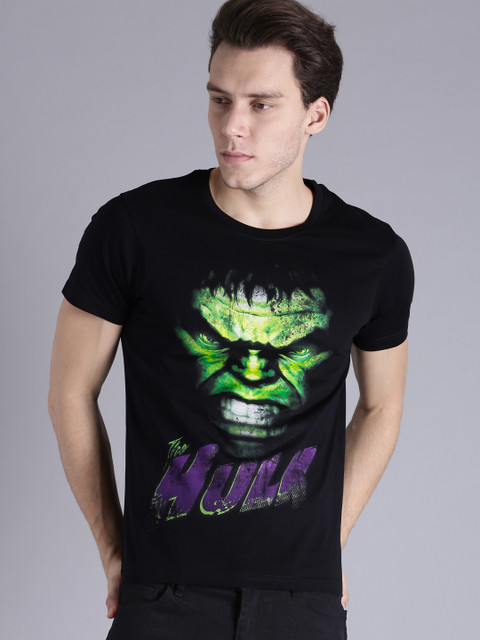

Kook N Keech Marvel Men Black Printed Round Neck T-shirt