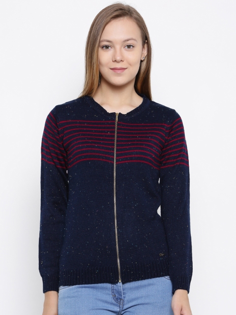 

Park Avenue Woman Women Blue Self Design Cardigan