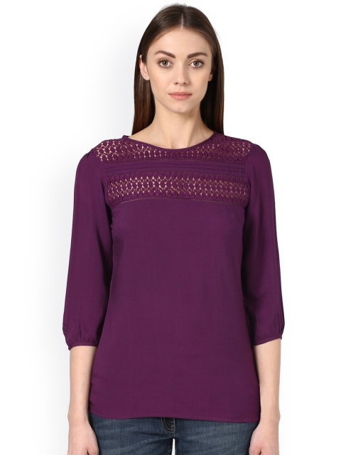 

Park Avenue Women Purple Solid Top