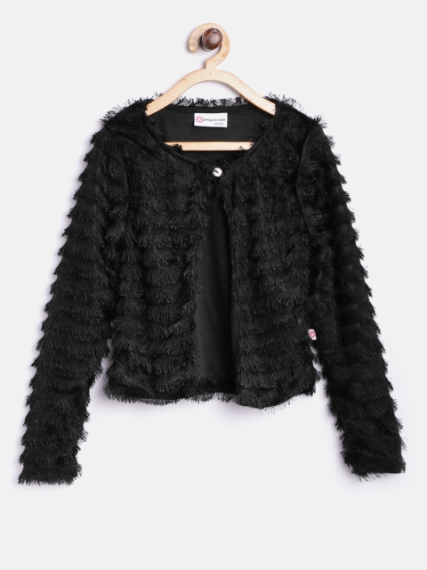 

Peppermint Girls Black Fringed Shrug