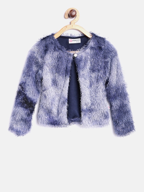 

Peppermint Girls Blue Fringed Shrug
