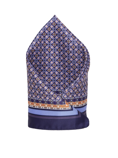 

INVICTUS Blue & Orange Printed Pocket Square