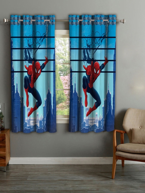 

Athom Trendz Blue Single Printed Window Curtain