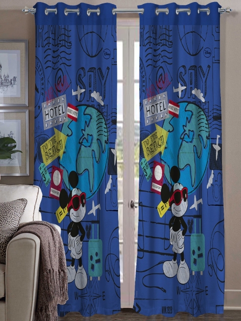 

Athom Trendz Multicoloured Mickey Mouse Printed Door Curtain, Multi
