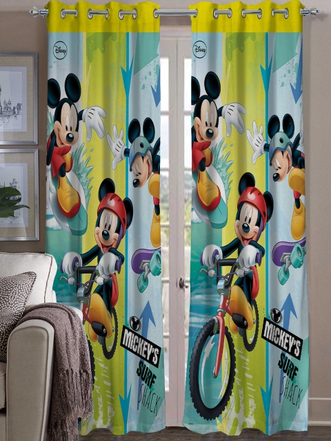 

Athom Trendz Multicoloured Mickey Mouse Printed Door Curtain, Multi