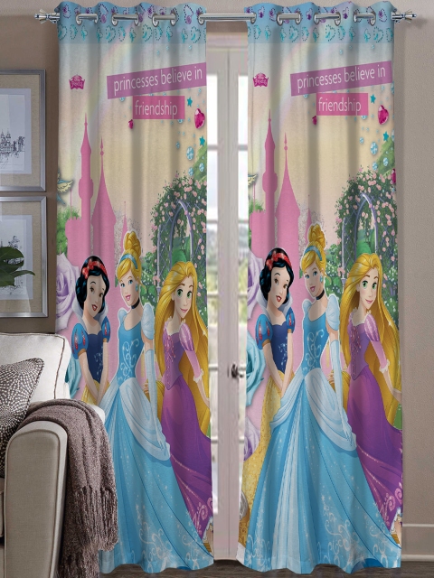 

Athom Trendz Kids Set of 2 Multicoloured Printed Door Curtains, Multi