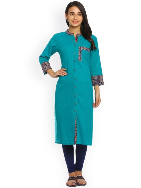 

Soch Women Green Solid A-Line Kurta