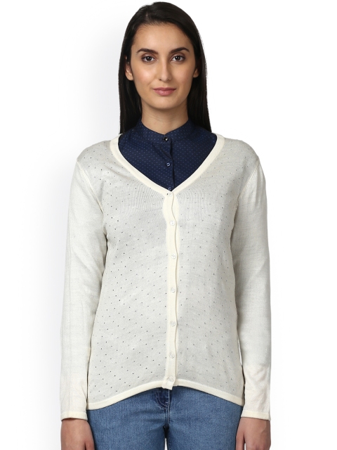 

Park Avenue Women White Embellished Cardigan