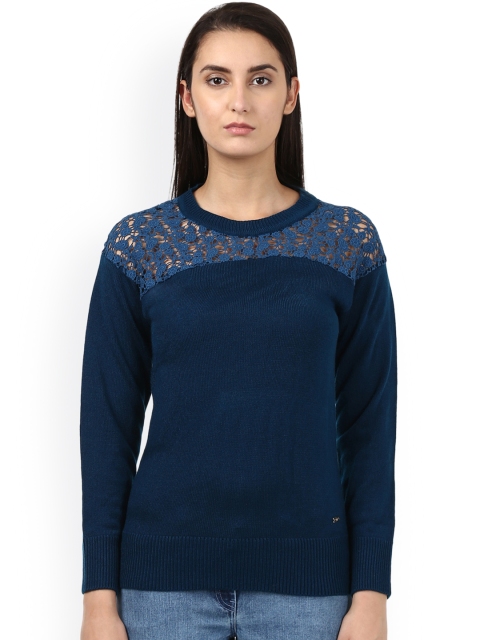 

Park Avenue Women Blue Printed Front-Open