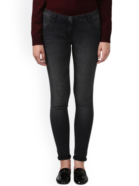 

Park Avenue Women Charcoal Grey Mid-Rise Clean Look Jeans