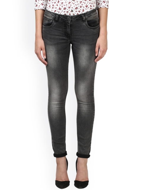 

Park Avenue Women Charcoal Grey Mid-Rise Clean Look Jeans