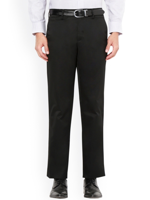 

Van Heusen Men Black Regular Fit Solid Regular Trousers