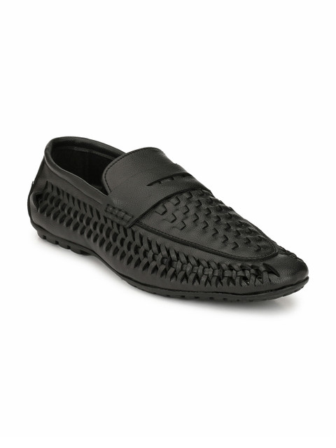 

El Paso Men Black Penny Loafers