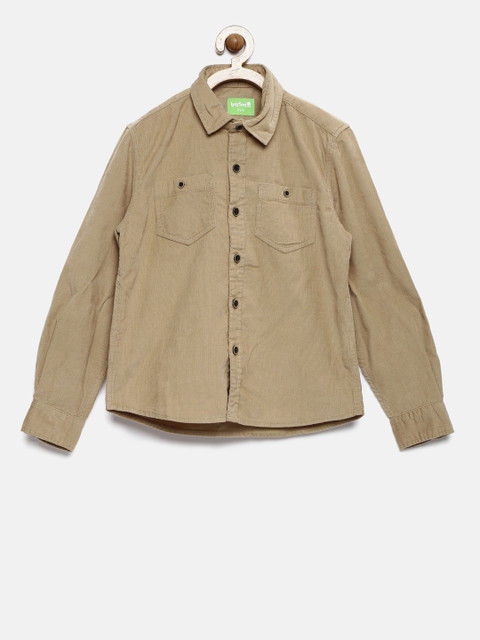 

Bossini Boys Khaki Standard Regular Fit Solid Casual Shirt
