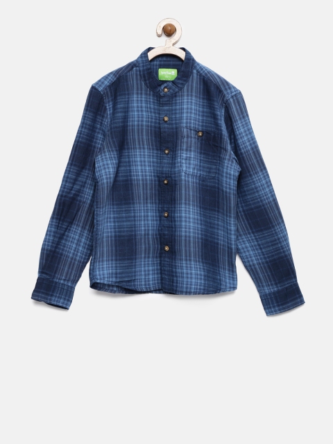 

Bossini Boys Blue Standard Regular Fit Checked Casual Shirt