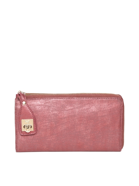 

Baggit Women Maroon Solid Zip Around Wallet