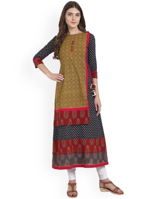

Nayo Women Multicoloured Printed A-Line Kurta, Multi