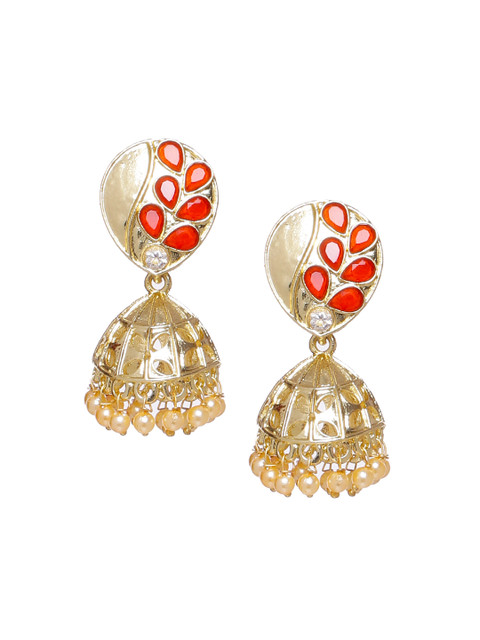 

Voylla Gold-Plated Dome-Shaped Jhumkas