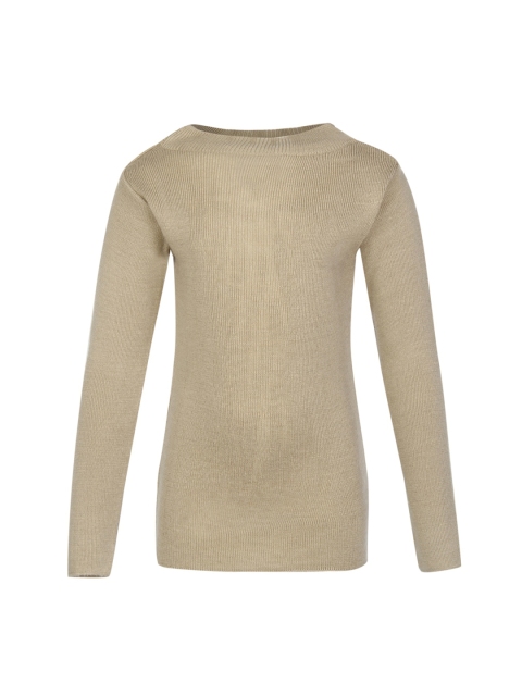 

Cayman Girls Beige Solid Pullover