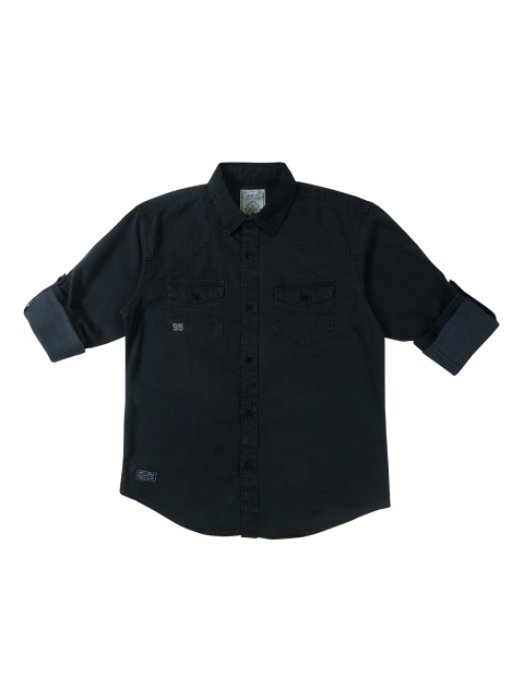 

Gini and Jony Boys Charcoal Grey Regular Fit Solid Casual Shirt