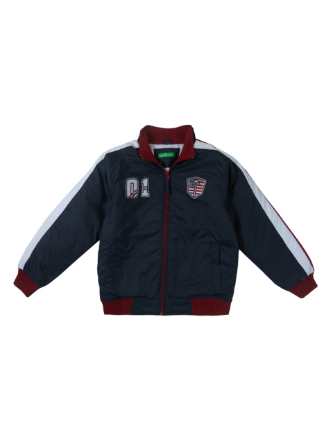 

Palm Tree Boys Blue Solid Bomber Jacket