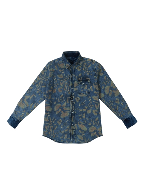 

Gini and Jony Boys Blue & Grey Regular Fit Printed Casual Shirt