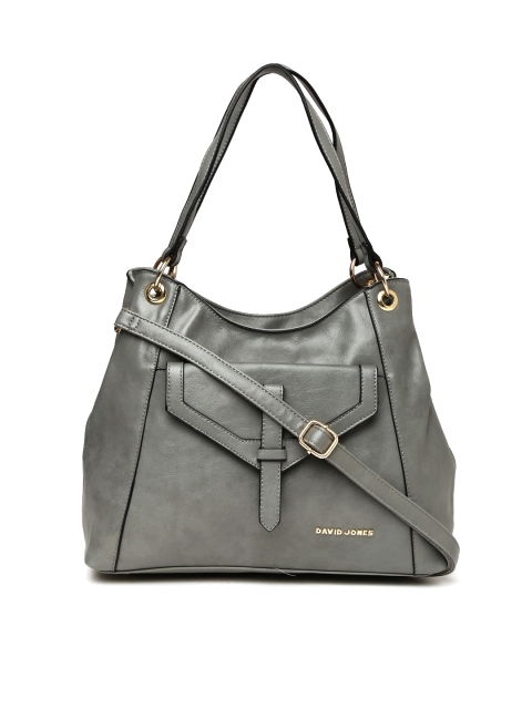 

David Jones Grey Solid Shoulder Bag