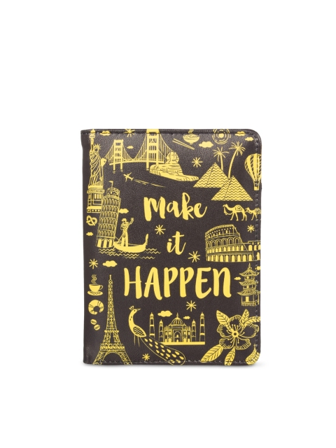 

Chumbak Women Black Printed Passport Holder