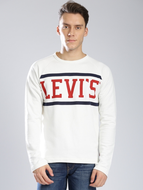 

Levis Men White Printed Sweatshirt