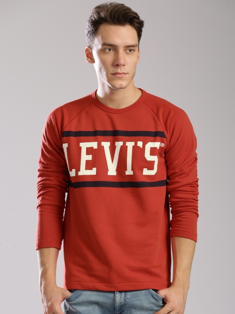 

Levis Men Red Printed Sweatshirt