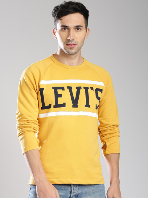 

Levis Men Yellow Printed Sweatshirt