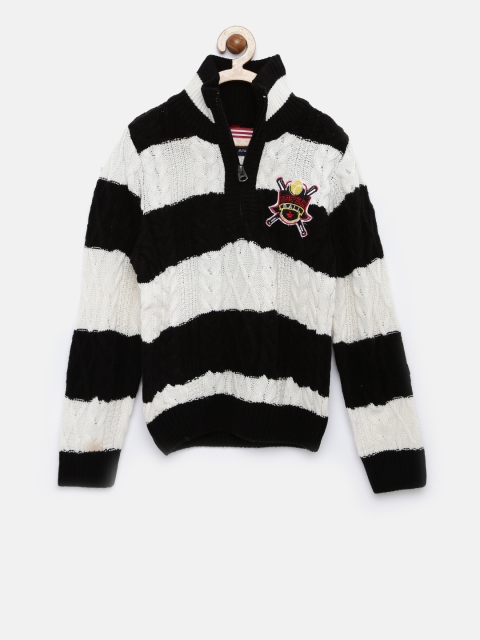 

American Eye Boys Black & White Striped Sweater
